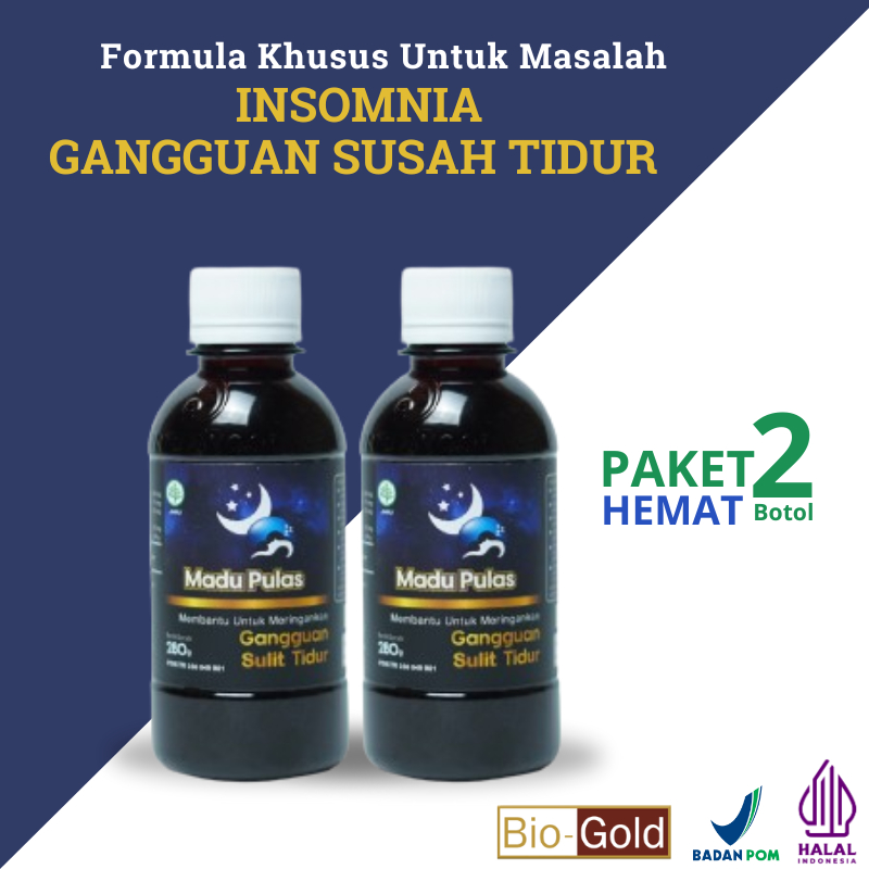 

Madu Pulas Insomnia 2 Botol Membantu Meringankan Gejala Sulit Tidur Dan Meningkatkan Kualitas Tidur
