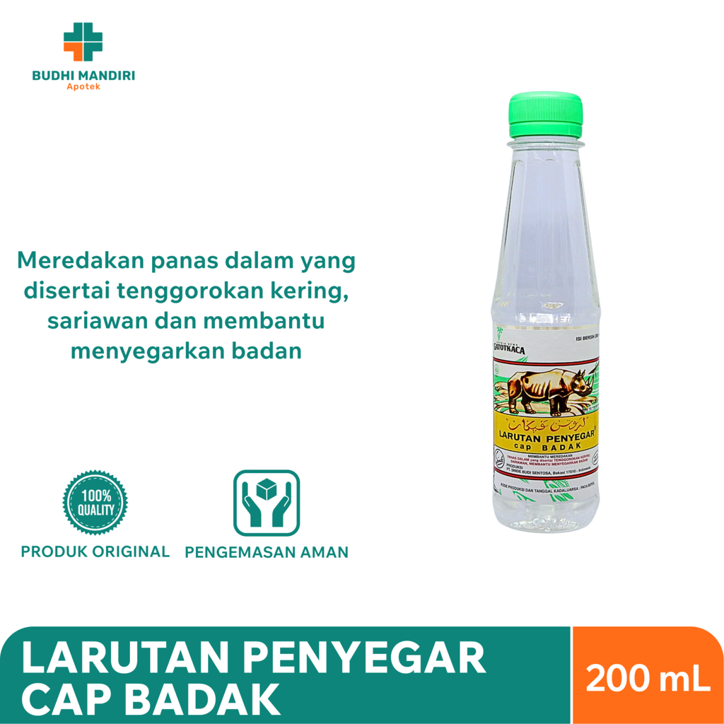 

Larutan Penyegar Cap Badak Botol 200ml - Mengatasi Sariawan dan Panas Dalam