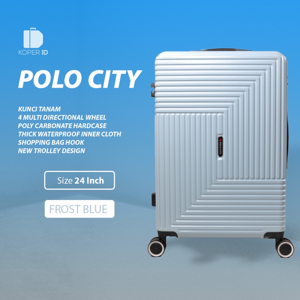 Koper Hardcase Fiber PC+ABS Polo City size 24 inch - 6001