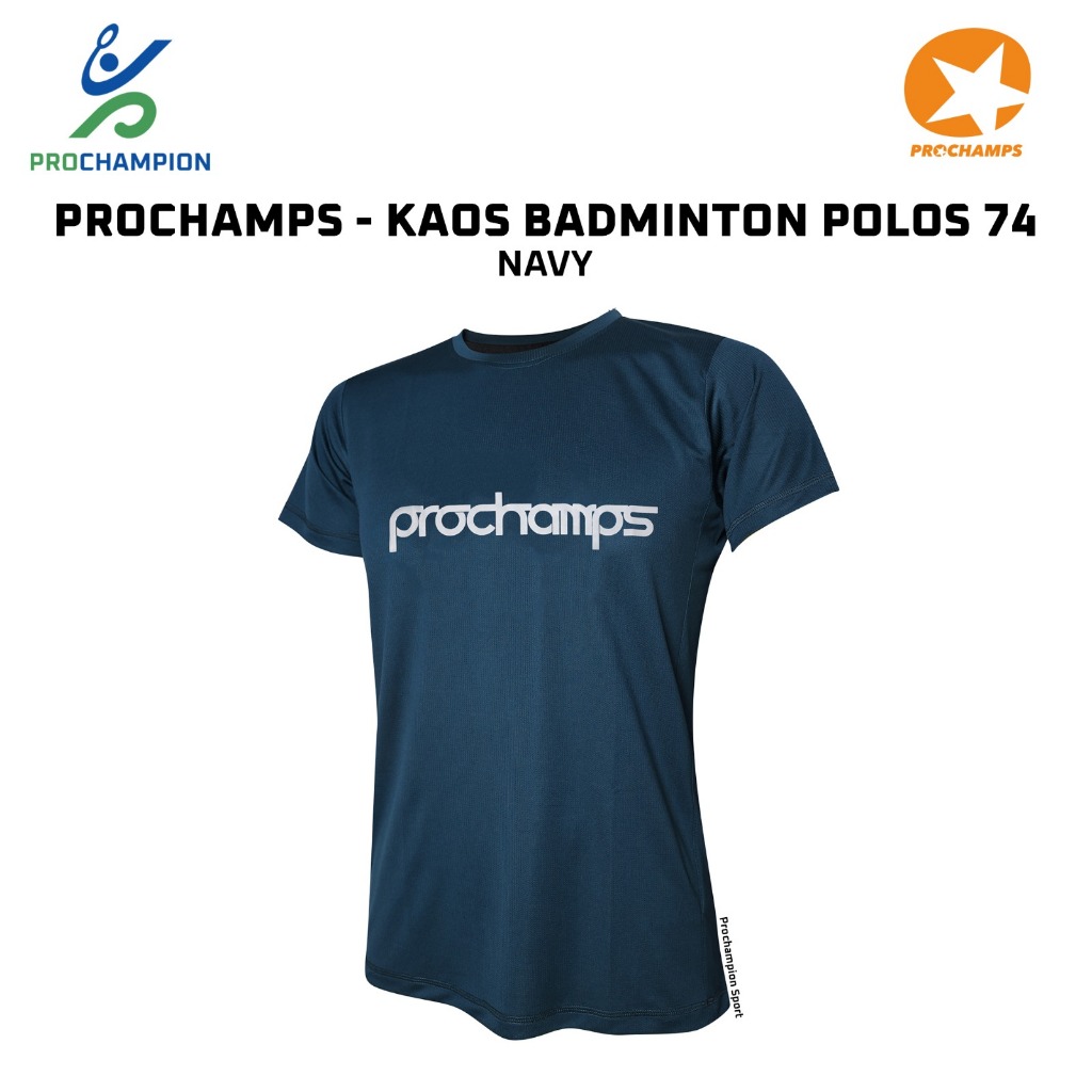Kaos Jersey Badminton Prochamps Polos Navy 74