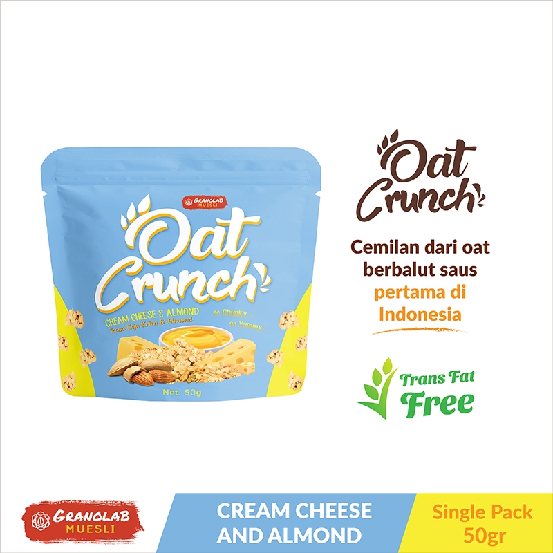 

Oat Crunch - Cemilan Oat Rasa Cream Cheese & Almond 50 gr