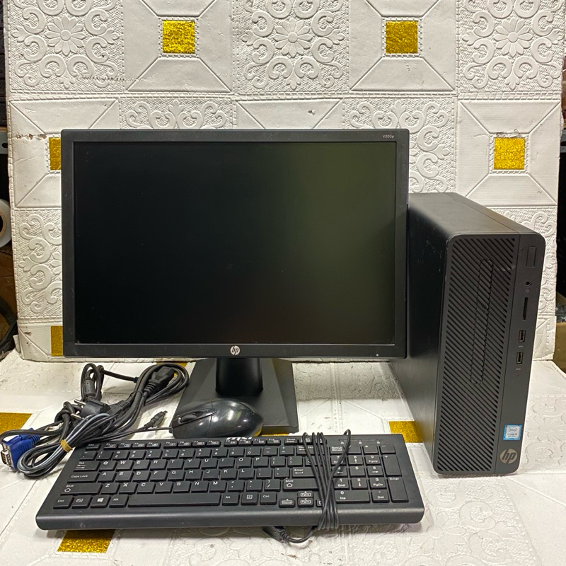 CPU PAKETAN HP 280 G3 CORE I5 9400 RAM 16 GB DDR4 SSD 512 GB LAYAR 20 INICH MULUS LIKE NEW TINGGAL P