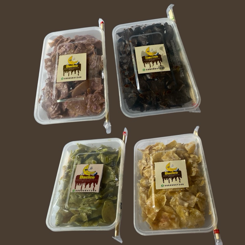 

BOX 200gr Bacico Keripik Pisang Coklat Lumer
