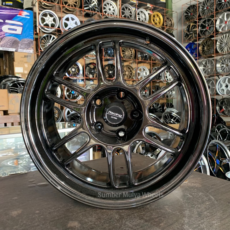 (1pc) Velg R18 RPF black chrome by jf luxury. Sumber Mulya wheels. toko velg mobil Semarang