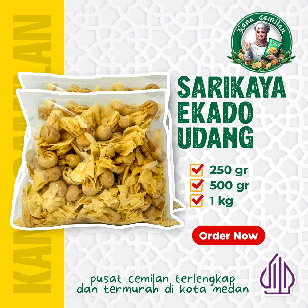 

Ekado Udang Crispy Premium Kiloan Original Kana Camilan KC080 Gurih Renyah Keripik Premium