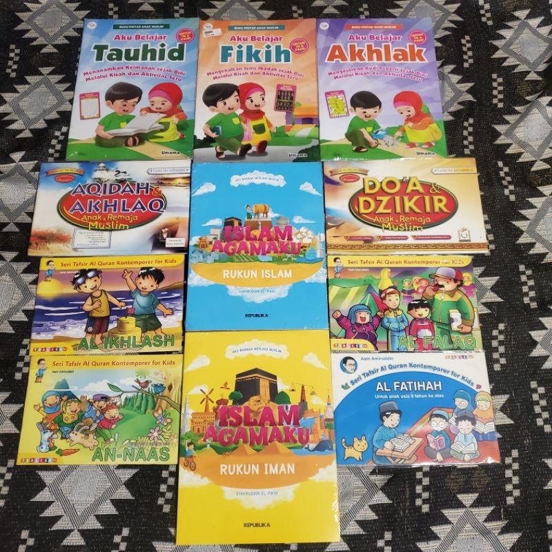 BUKU ANAK SERI ISLAMI #1 - SERI TAFSIR AL-QURAN/ TAUHID-FIQIH-AKHLAK/RUKUN ISLAM/RUKUN IMAN(ORIGINAL