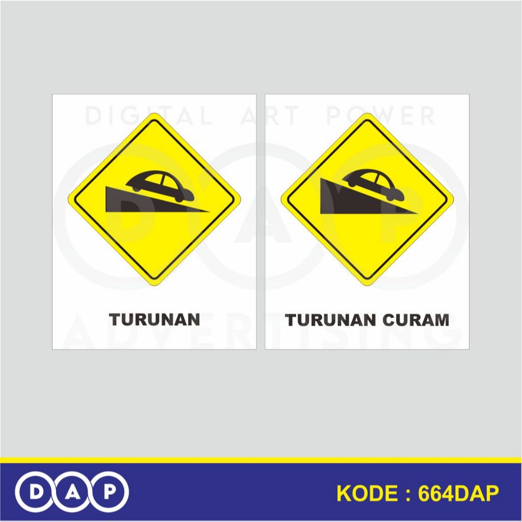 

664 - STIKER RAMBU TURUNAN - 40 X 50 CM - VYNIL - TERBAIK