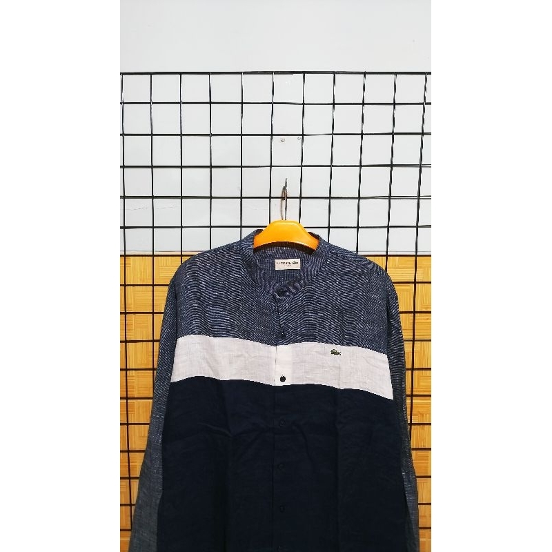 Kemeja Lacoste Changi/Dua Warna Second Original
