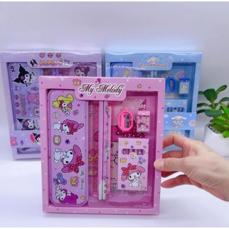 

MRJ paket Alat tulis set 7 in 1 set stationery Alat tulis + tempat pensil