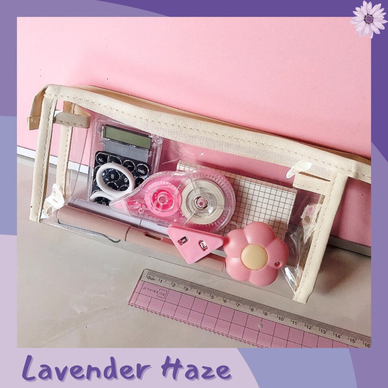 

LH♡ Kotak Pensil Transparan Resleting Multifungsi / Pouch Resleting Serbaguna / Transparant Zipper Pouch / Zipper Pensil Case
