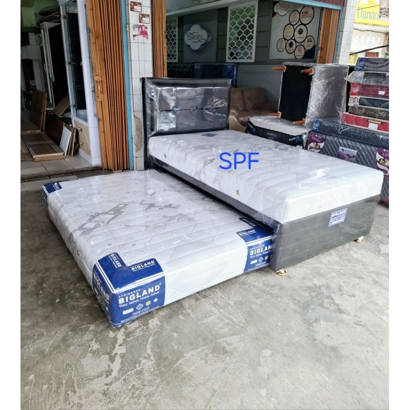 bed 2 in 1 sorong dorong kasur anak Bigland-tetris 120x200