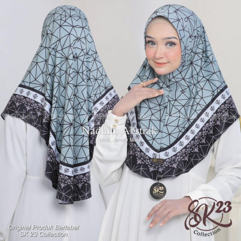 JILBAB MOTIF NADHIRA ABSTRAK ORI SK23 COLLECTION