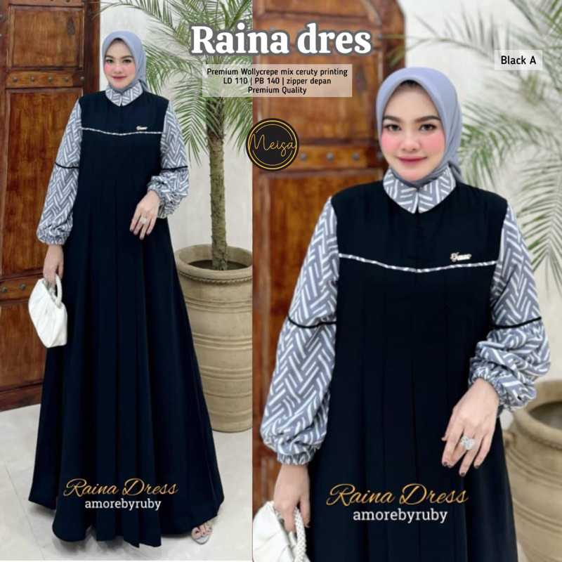 RAISA DRESS BY MEISA STORE ORIGINAL AMOREBYRUBY AMORE BY RUBY PREMIUM LENGAN BALON