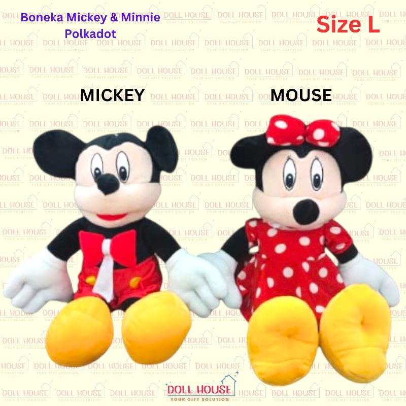 Boneka Mickey Mouse / Boneka Minnie Mouse / Boneka Mickey Minnie Mouse / Boneka Micky Mouse / Boneka