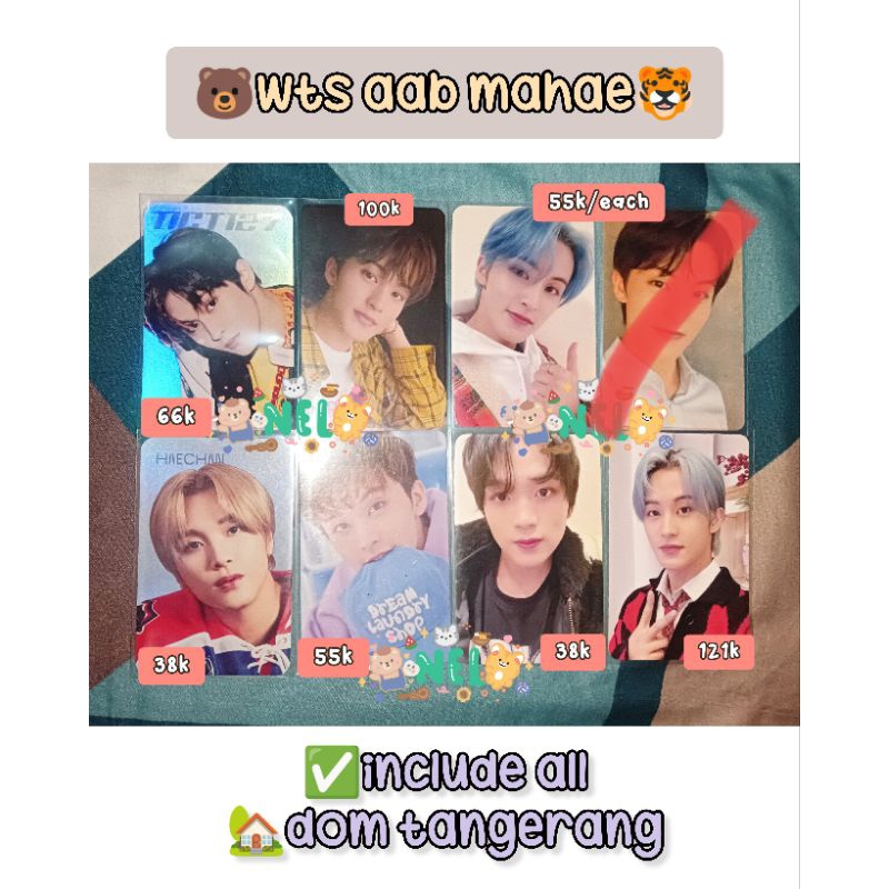 [READY] pc photocard official haechan mark nct 127 dream holo 90s love punch soundwave pob unboxing 