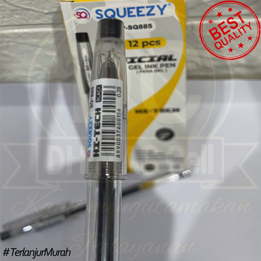 

Bolpoint / Pulpen / Pen Hi-Tech Gel Hitam merk Squeezy