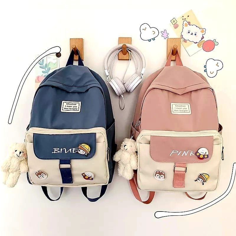 Tas Ransel Sekolah Anak /Tas wanita / Tas Ransel /PAUD TK SD SMP SMA  Ada Sekat dan Tempat Minum