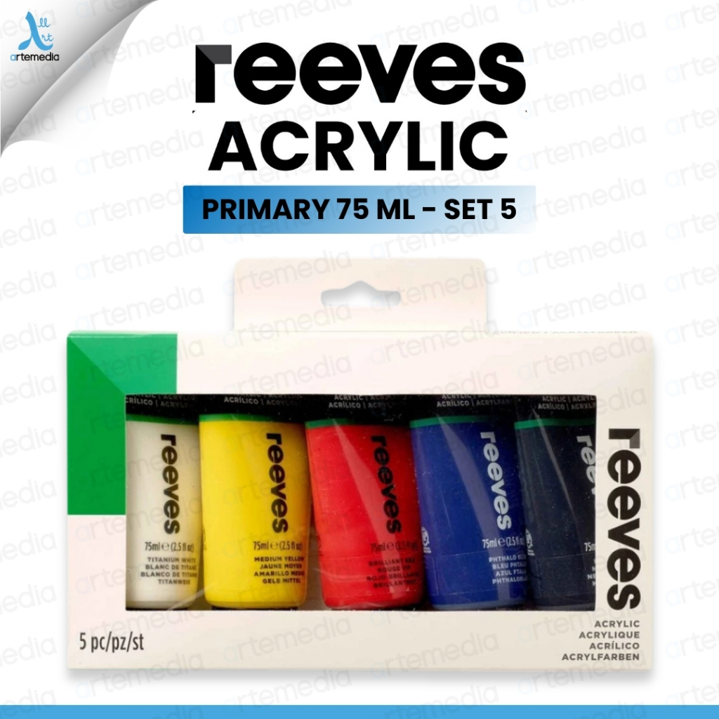 

Reeves Artists 5x75ml Acrylic Color Paint Set