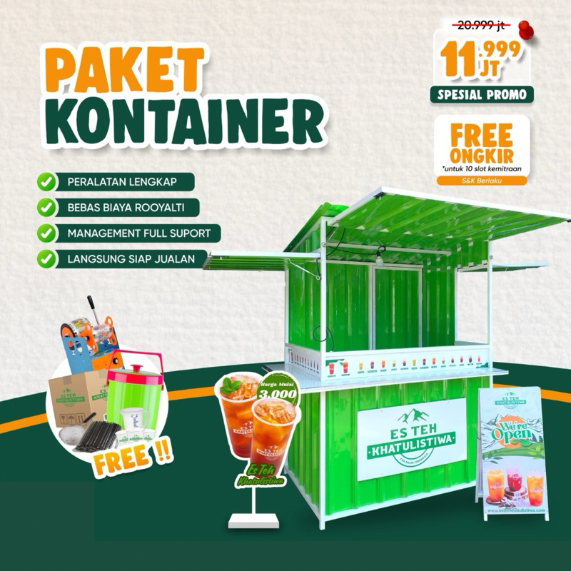 

PAKET SEMI KONTAINER ES TEH KHATULISTIWA