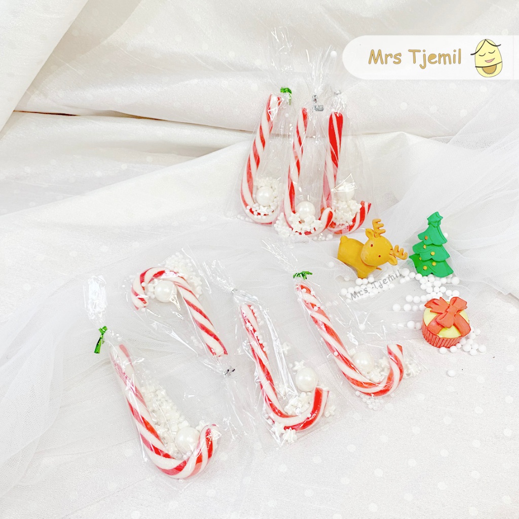 

Permen Tongkat Natal 7cm Candy Cane Christmas Souvenir Parcel Manisan Leci Gulali Hampers Natalan