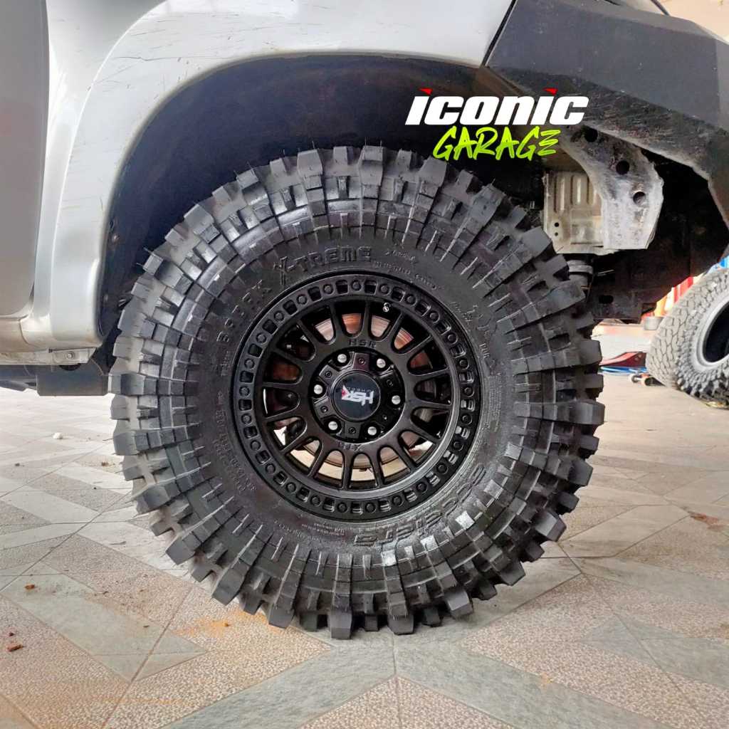 velg mobil xts05 ring15 dan ban 33x10,5 ring15 accelera badak x-treme cocok mobil triton single