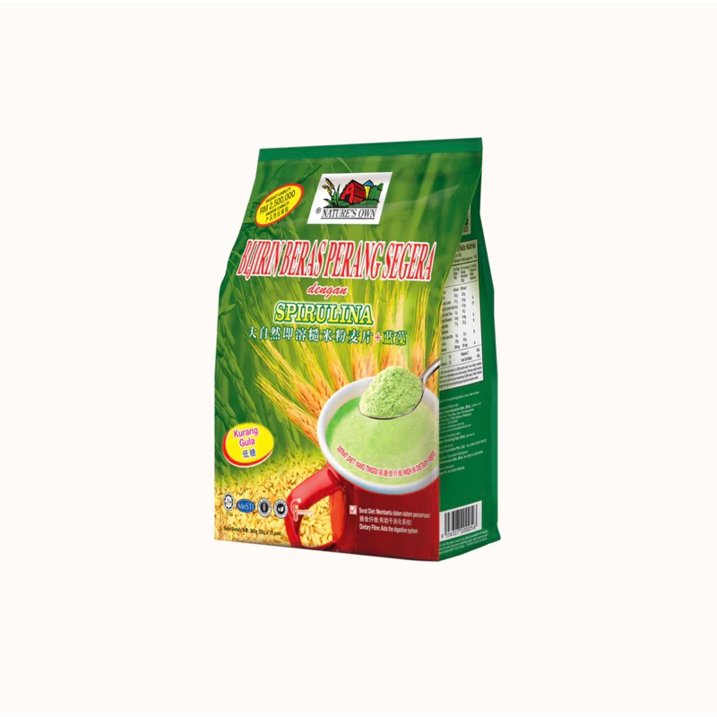 

Natures Own Instant Brown Rice Cereal with Spirulina Less Sugar 10x35gr