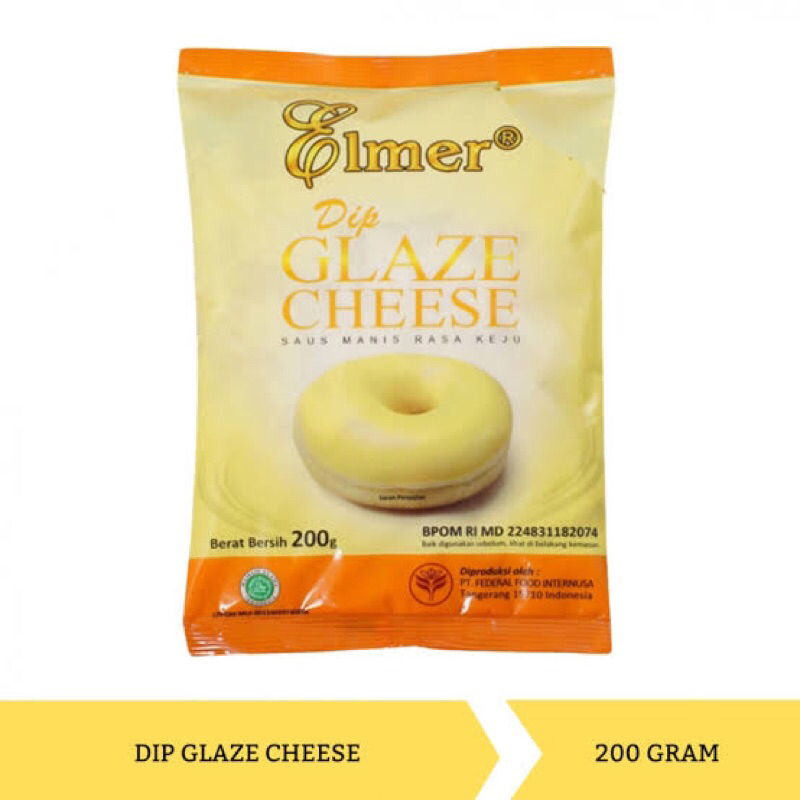 

Elmer Dip Glaze Cheese 200g Selai Saus Topping Donat Rasa Keju