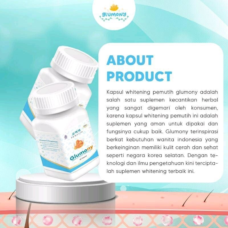 0GLUMONY WHITENING KAPSUL - MEMBANTU MEMUTIHKAN BADAN TERCEPAT