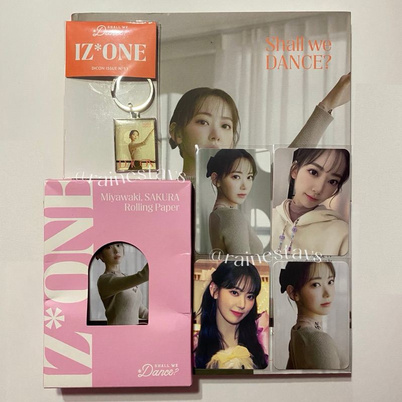 [READY STOCK] SAKURA SET UNSEALED IZONE IZ*ONE DICON D’Icon SHALL WE DANCE MAGAZINE KEYRING PHOTOCAR