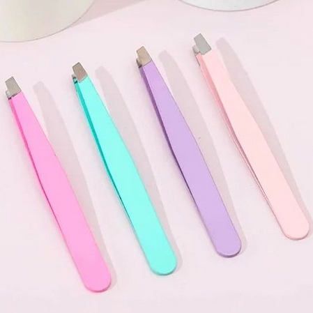 PINSET BULU PASTEL / PINSET ALIS PINK STAINLESS STEEL PREMIUM TEBAL