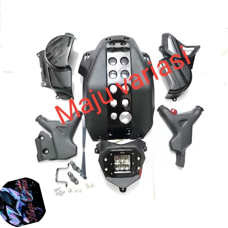 tutup mesin crf cover rangka crf headlamp depan crf lampu depan crf satu set paket cover engine crf