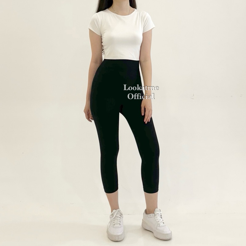 Legging 7per8 Polos Pendek Selutut Import | Legging 7/8 Polos | Legging 7/8 Jumbo | Fashion Wanita