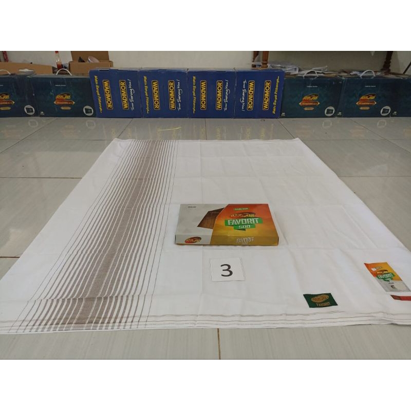 SARUNG ATLAS PUTIH POLOS