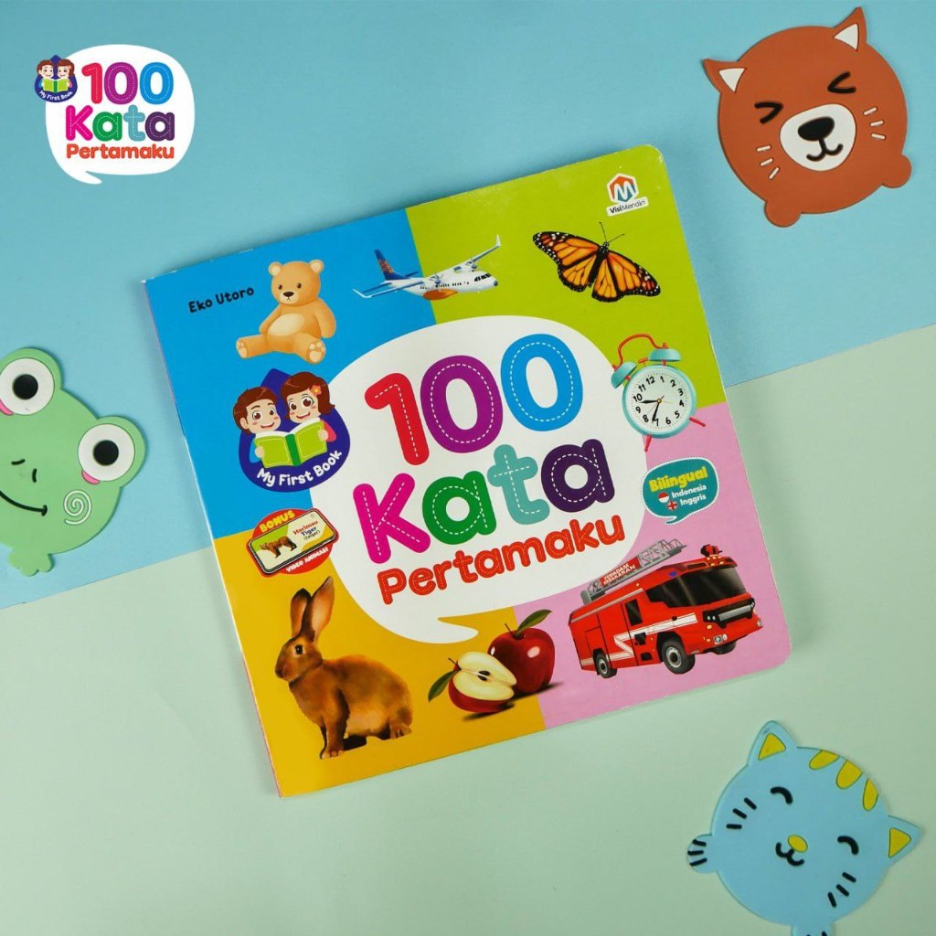 Boardbook My First Islamic Words Learning Hijaiyah Baby book 100 Kata Hewan Kendaran bayi Aktivitas 