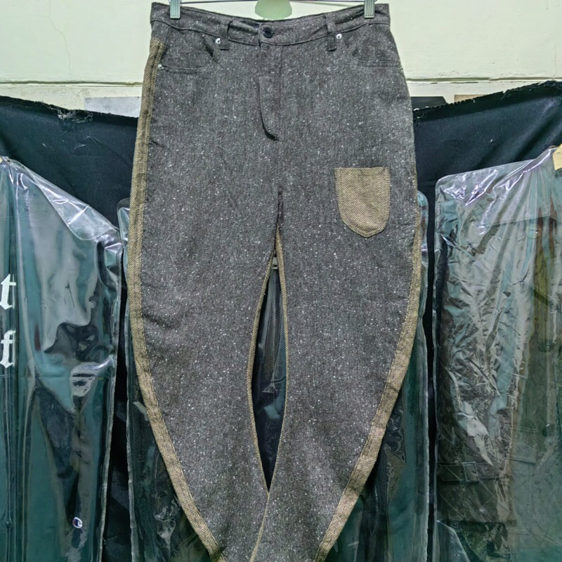 Contracte drop crotch pants