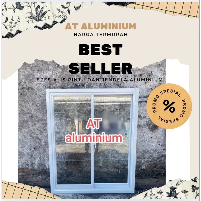 jendela sliding 80x120 aluminium