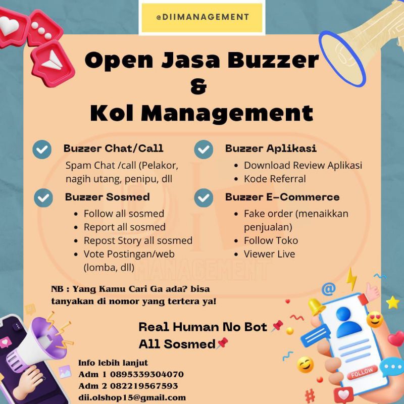 JASA SOSMED LENGKAP (akun real manusia no bot)