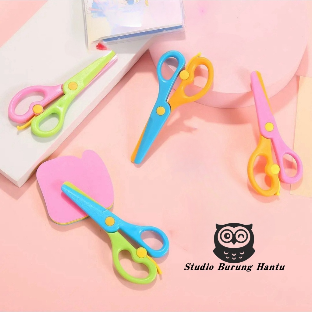 

Gunting Anak-Anak, Alat Kerajinan Aman untuk Mainan, Alat Tulis untuk Taman Kanak-Kanak, Gunting Kertas untuk Siswa, Gunting Mini Portabel untuk Seni