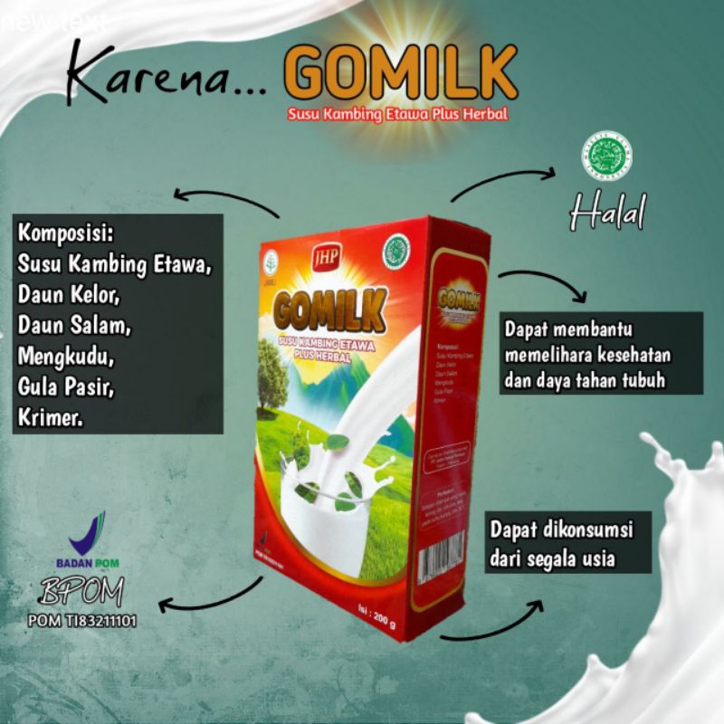 

SUSU GOMILK KAMBING ETAWA VARIAN RASA (COKLAT, STRAWBERRY,ORI) #susukambingetawa #susu herbal #susu gomilk