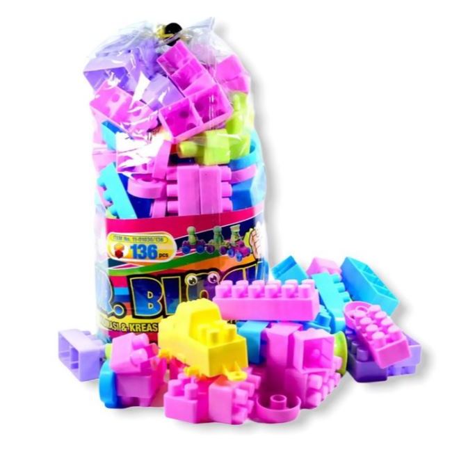 MAINAN ANAK LEGO BLOCK BESAR MAINAN EDUKASI BALOK SUSUN BLOCK MR BLOCK 74/106/136/176/206/236/306/33