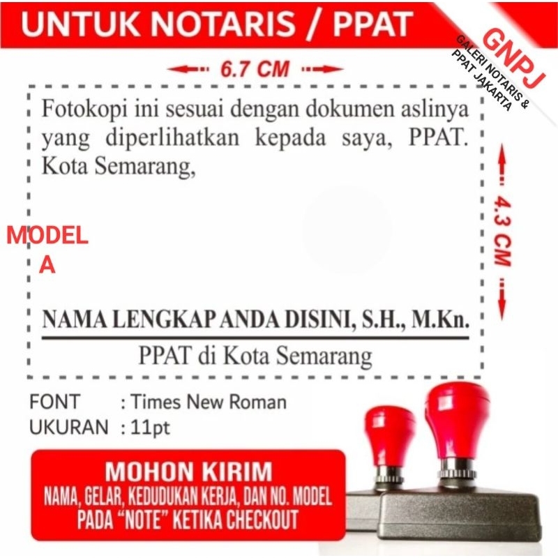 

Stempel Pengesahan Fotokopi / Fotocopy PPAT