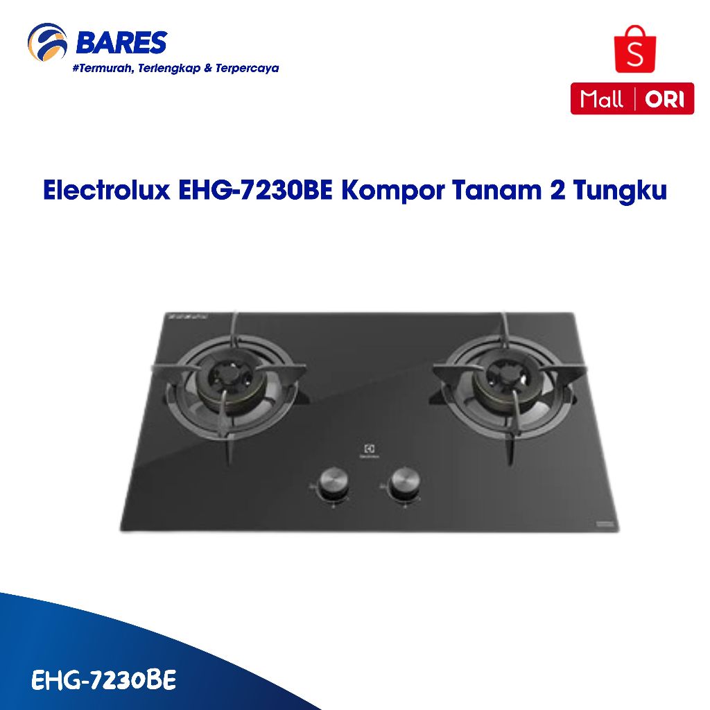 Electrolux EHG-7230BE Kompor Tanam 2 Tungku