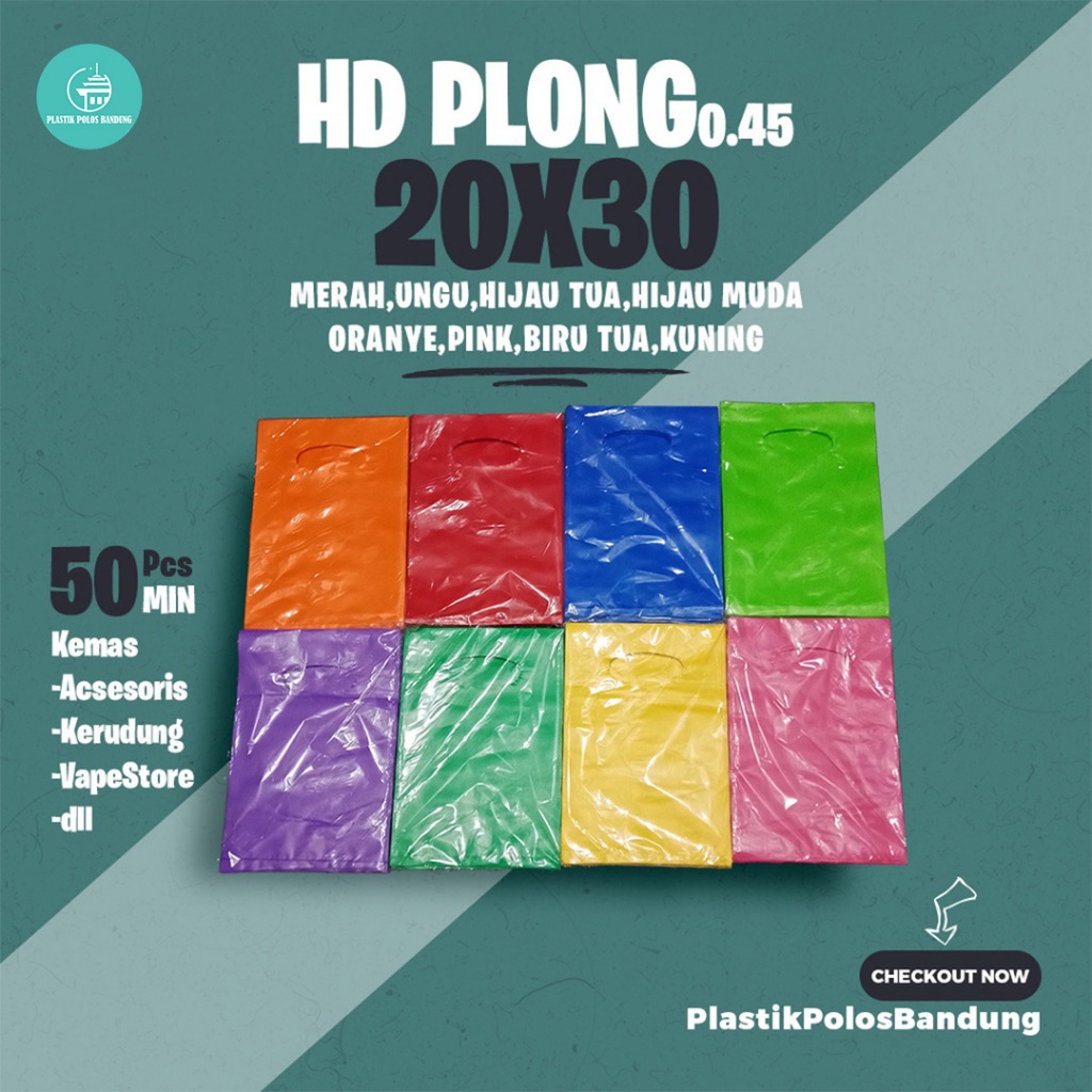 Plastik Hd Plong 20x30 Cm 1 pack isi 100 Lembar/Pcs Untuk Kemas Acsesoris, Kartu Hape, VapeStore