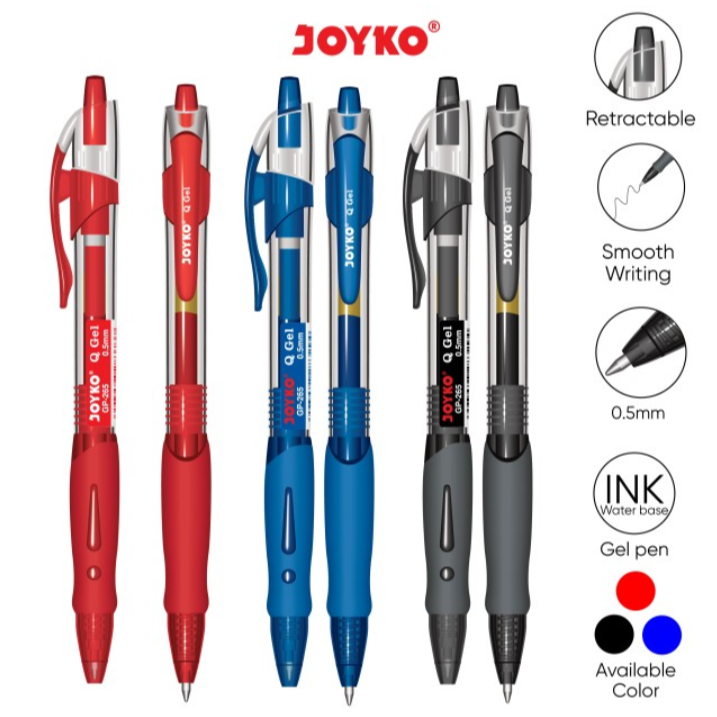 

Gel Pen Pulpen Pena Joyko Gp-265 Q Gel 0.5 Mm
