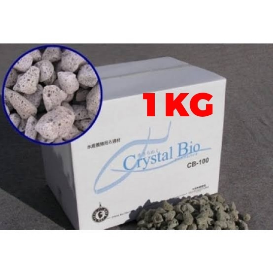 CRYSTAL BIO Size M 1 kg Media Filter Biologis Rumah Bakteri Penjernih Air Aquarium Aquascape Kolam I