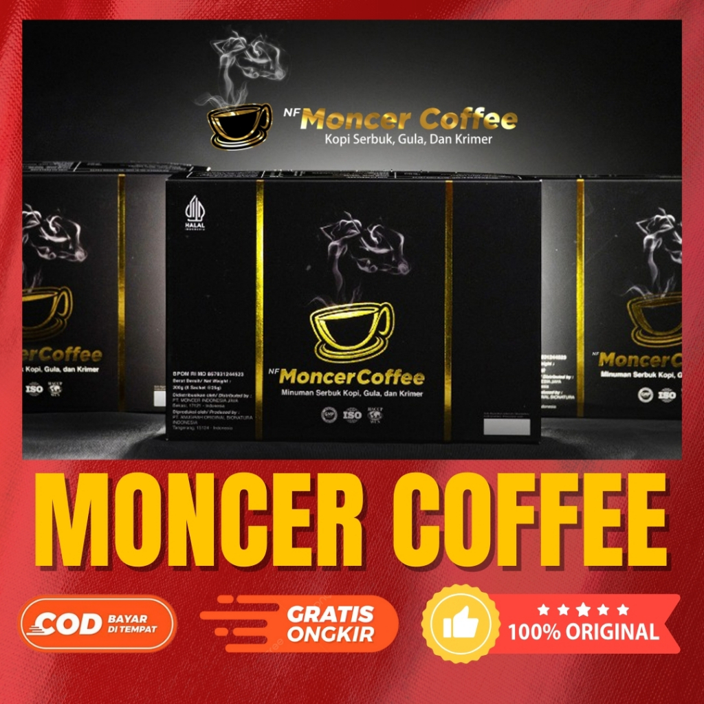 

MONCEER Coffee Original Kopi Mocer Penambah Stamina Kuat Pria Herbal Alami Suplemen Vitalitas Asli