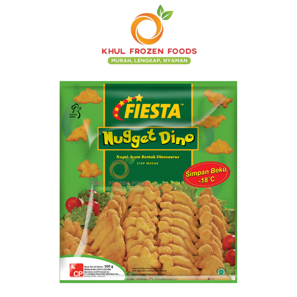 

Fiesta Nugget Dino 500Gr/ FIESTA/ nugget karakter hewan/ Nugget frozen