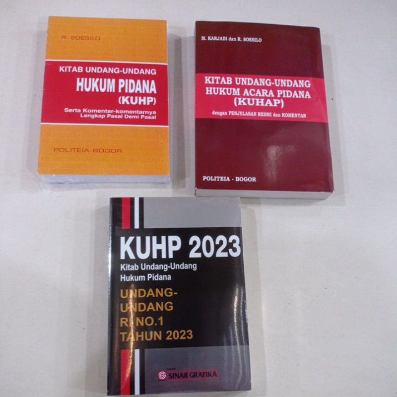 3 Buku Paket KUHP, KUHAP DAN KUHP 2023