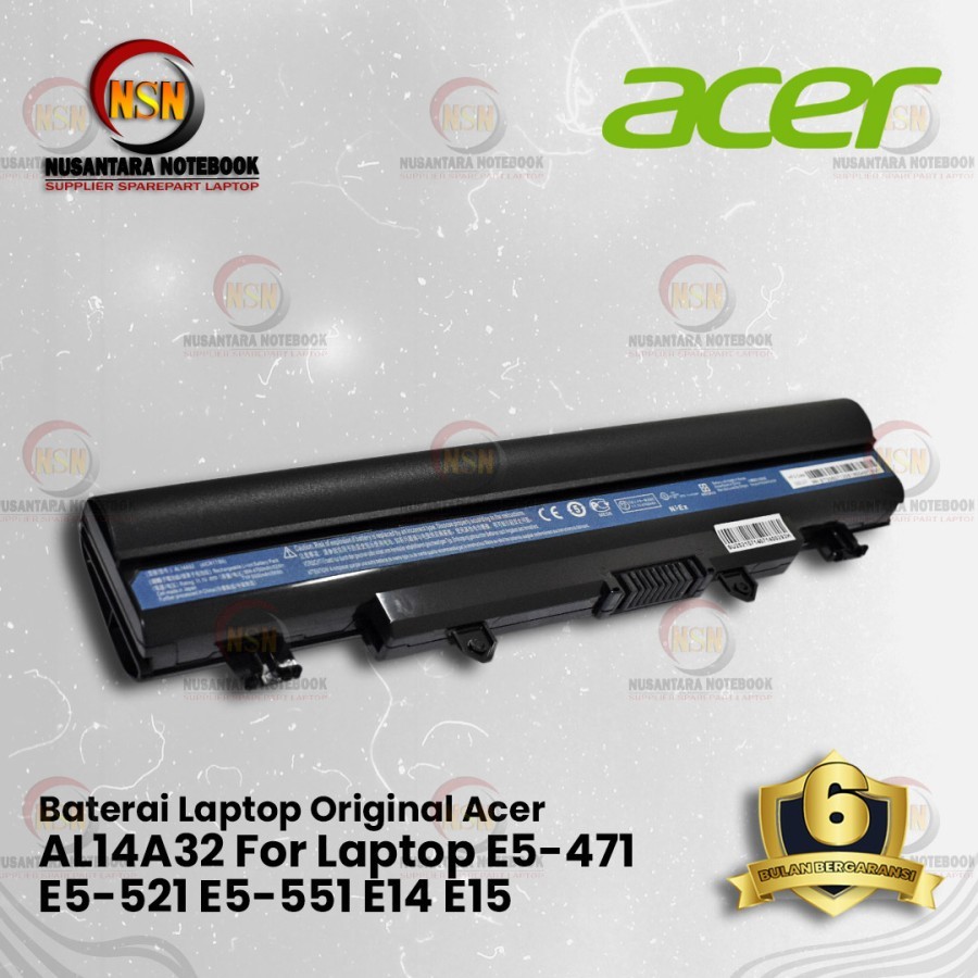 BATTERY BATERAI ACER E5-471 E5-411 AL14A32 SLIM ORIGINAL