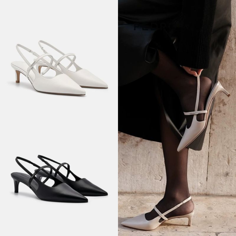 Sepatu PEDRO Amerie Leather Heels Shoes